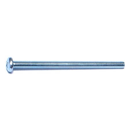 Midwest Fastener #10-32 x 3 in Phillips Pan Machine Screw, Zinc Plated Steel, 100 PK 07356